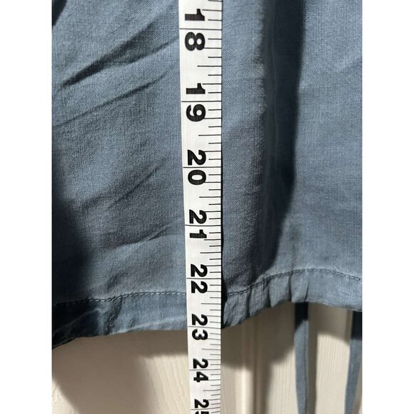 98Bella Dahl Tie Waist Utility Shirt Jacket Size S Green Button Front A001598 - Picture 8 of 11